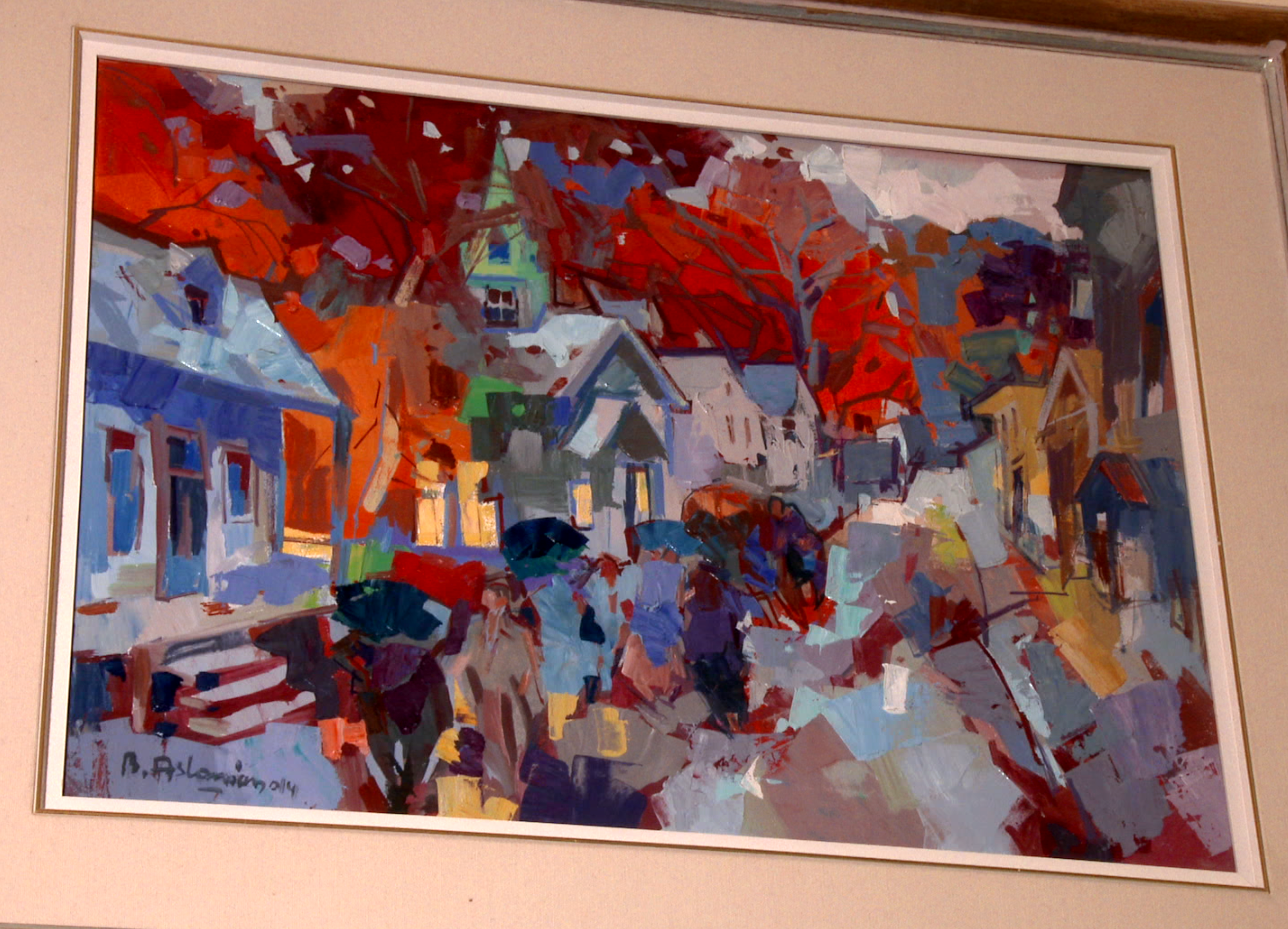 Village des Laurentides peinture de Bedros Aslanian